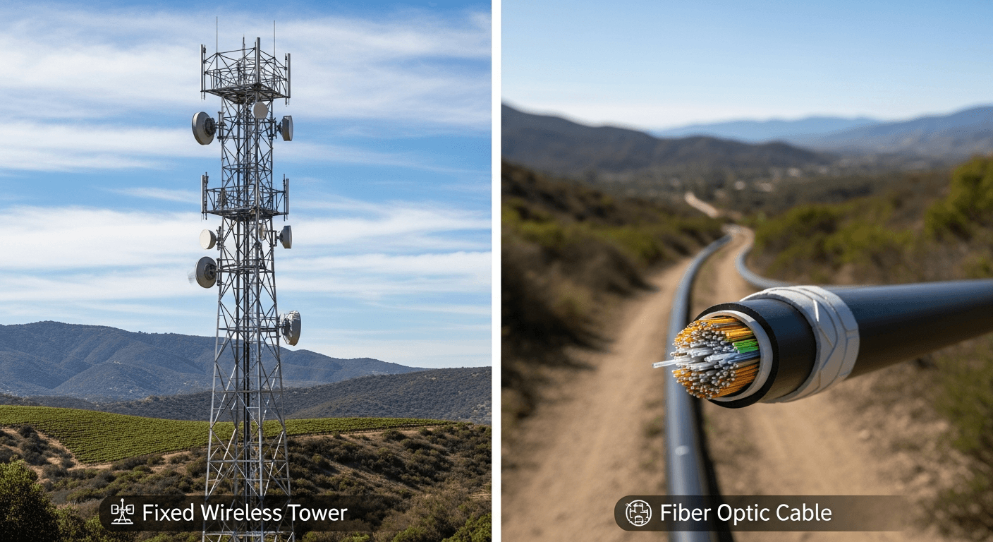 Fixed Wireless vs. Fiber in Temecula: Which Is Right for Your Business?