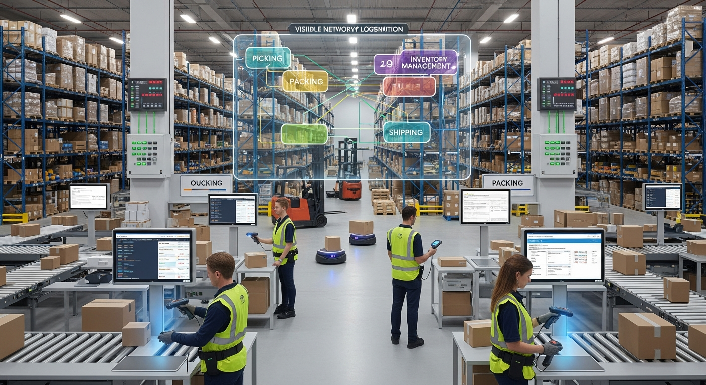 E-commerce warehouse network infrastructure with secure segmentation between fulfillment and payment systems