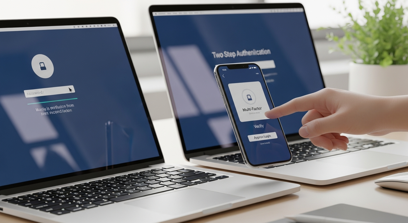 Smartphone displaying a multi-factor authentication verification code