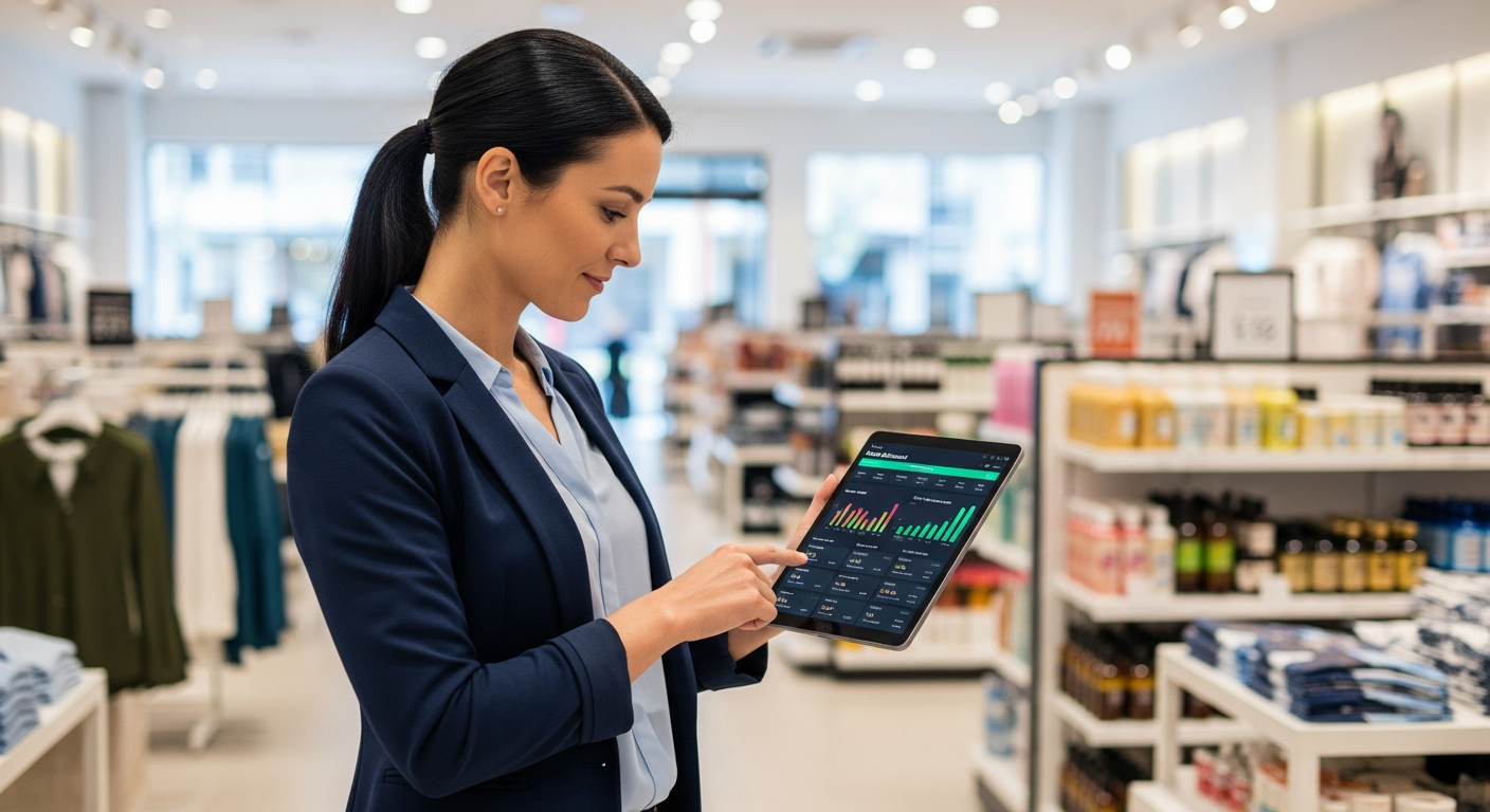 Multi-location retail network management dashboard showing all store connections