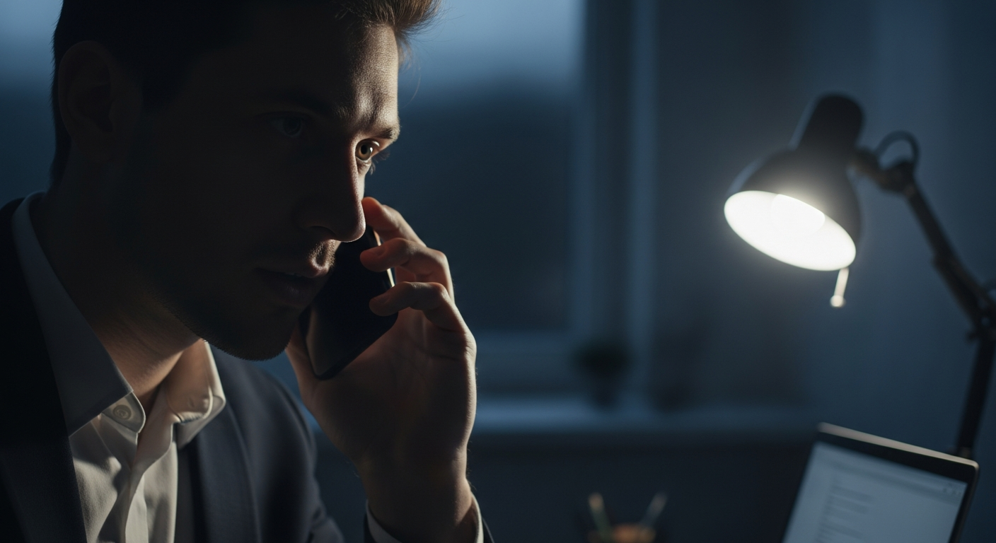 Employee verifying caller identity through proper security procedures before sharing information